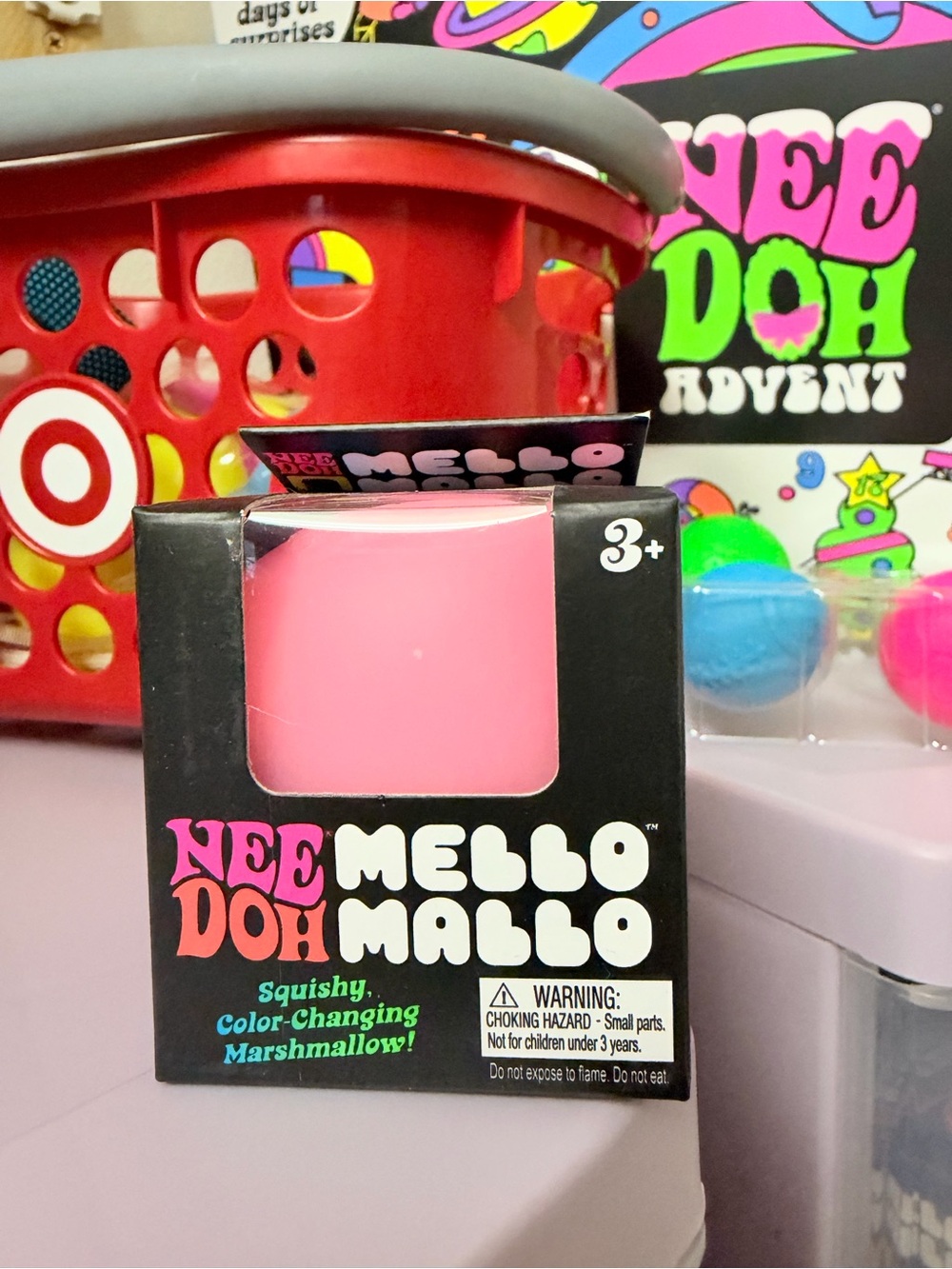 NeeDoh Mello Mallo Pink Color-Changing Squishy Plush